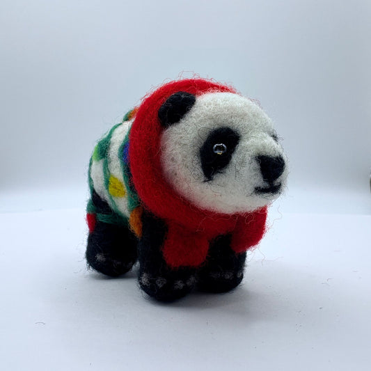 Holiday Panda with lights
