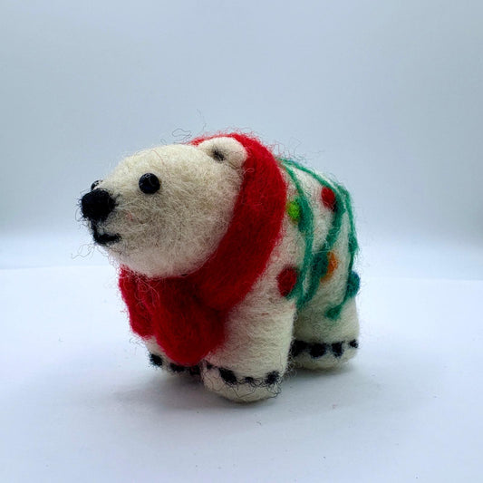 Holiday Polar Bear with lights