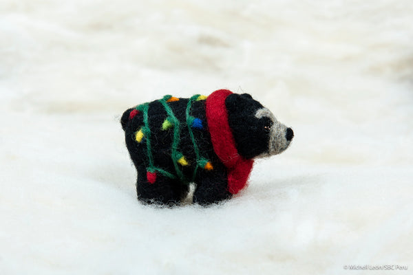 Holiday Spectacled Bear with lights