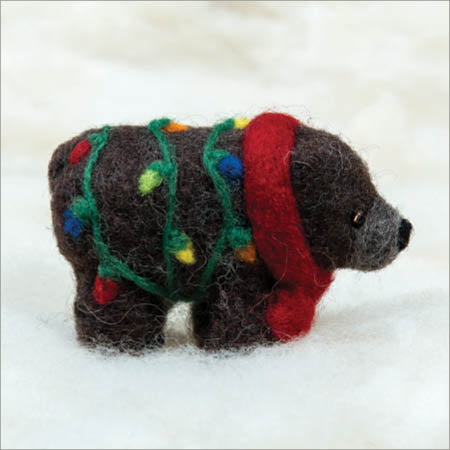 Holiday Grizzly with lights
