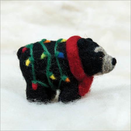 Holiday Spectacled Bear with lights