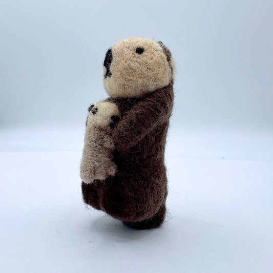 Otter with pup