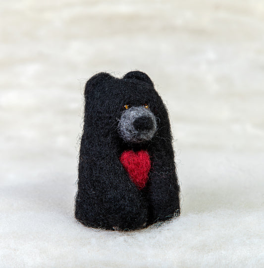 Black Bear with Heart